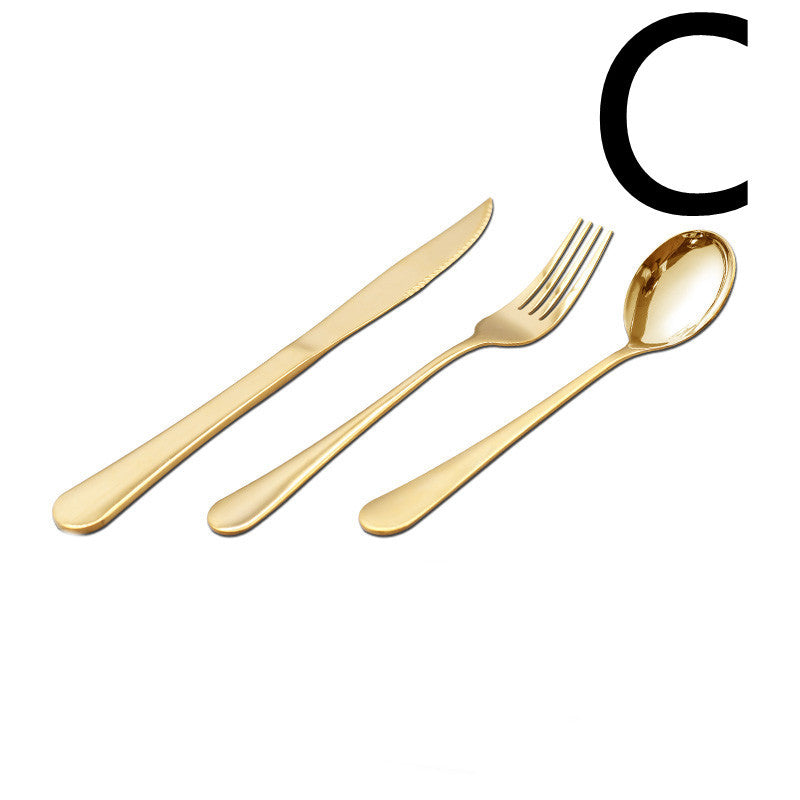 Thickened Stainless Steel Steak Knife And Fork Set