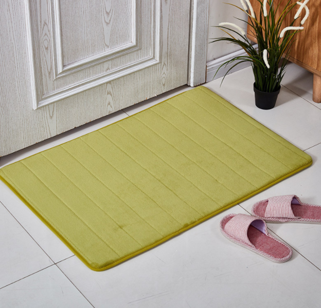 Coral Velvet Bathroom Customizable Memory Foam Absorbent Floor Mat