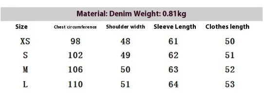 Women's Hemming Sleeve Denim Jacket Pi-Mart