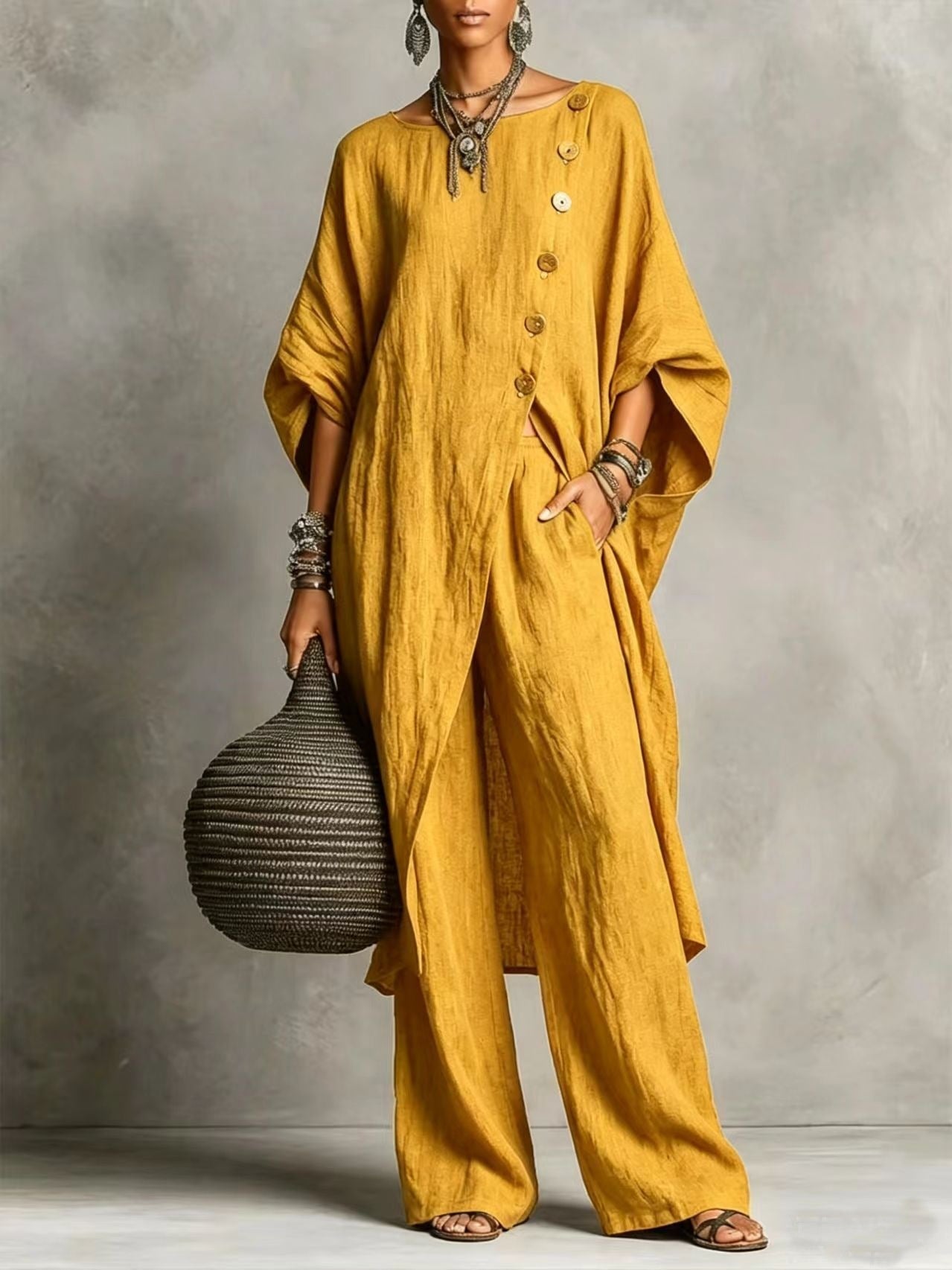 Women's Irregular Casual Shirt Set NorixaFashion.com