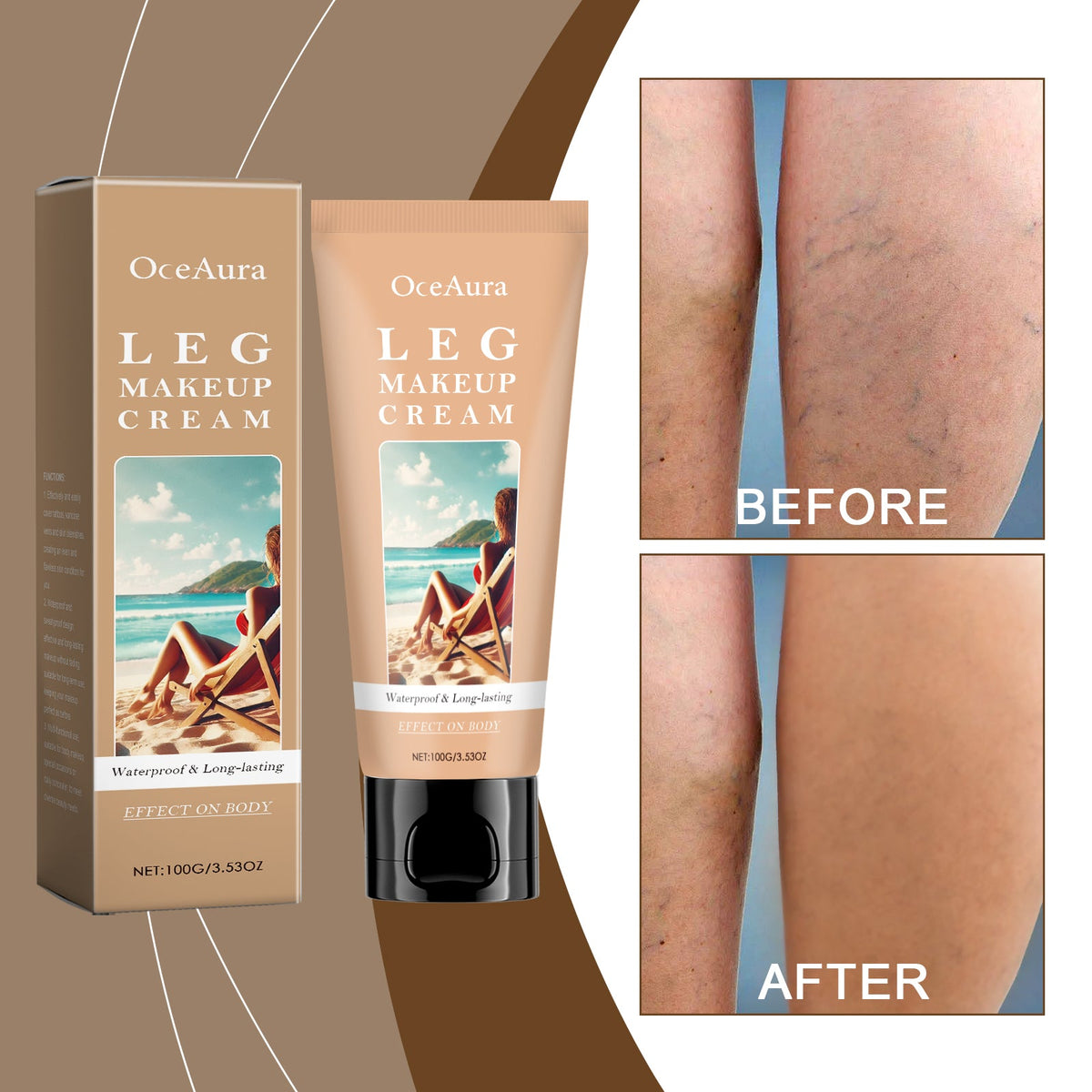 Body Darkening Foundation Cream Dark Skin 1 0 0g-box Tri Light Beauty