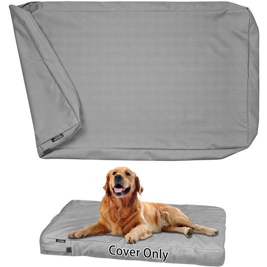 Joroamp Dog Bed Cover Replacement Washable Waterproof Large Pet Canvas Dog Crate Kennel Removable Heavy Duty Dog Bed Covers with Zipper 46x29x4 Inches(Gray) Best YouTube Store