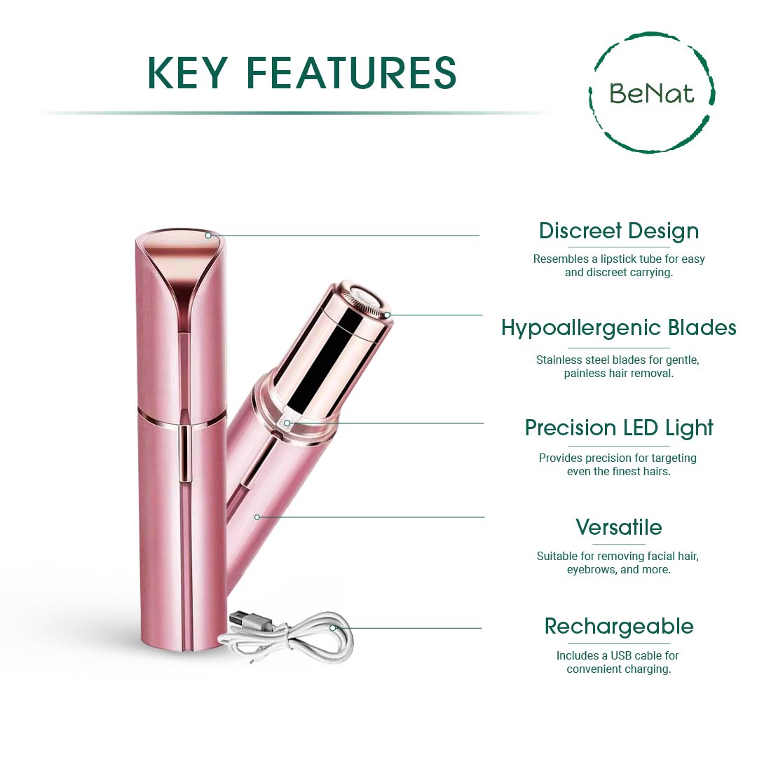 Rechargeable Facial + Eyebrow Hair Removers Set -2 Pack LuxuryLifeWay Online Store