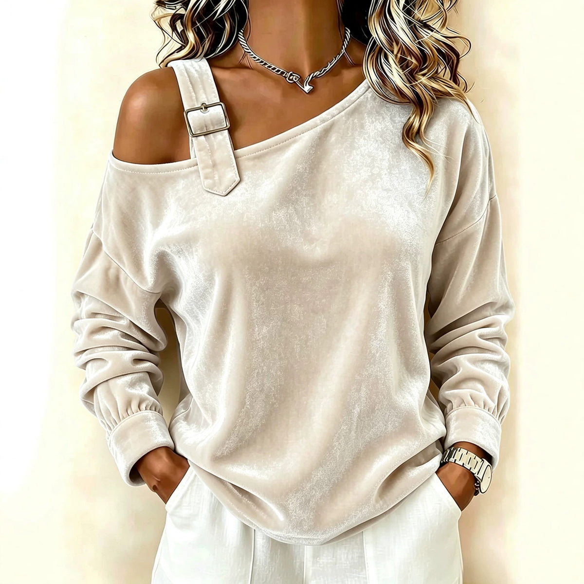 Autumn Chic Off Shoulder Loosefit Top For Women NorixaFashion.com