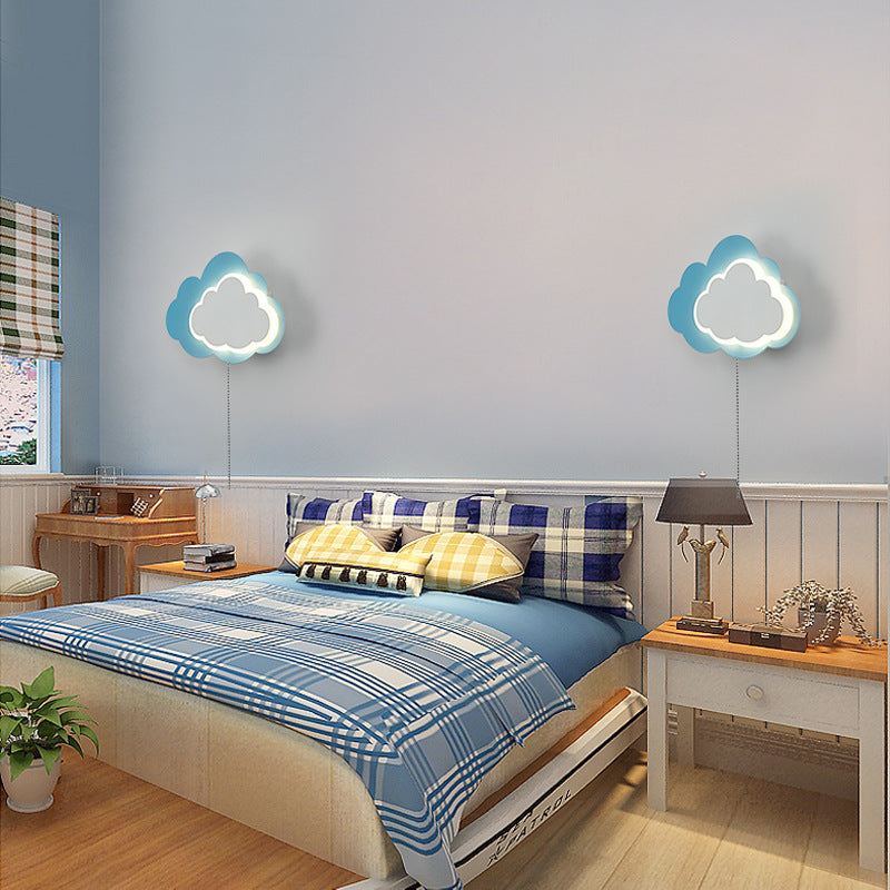 Modern Minimalist Bedroom Creative Cloud Wall Lamp PearlNestDecor.com