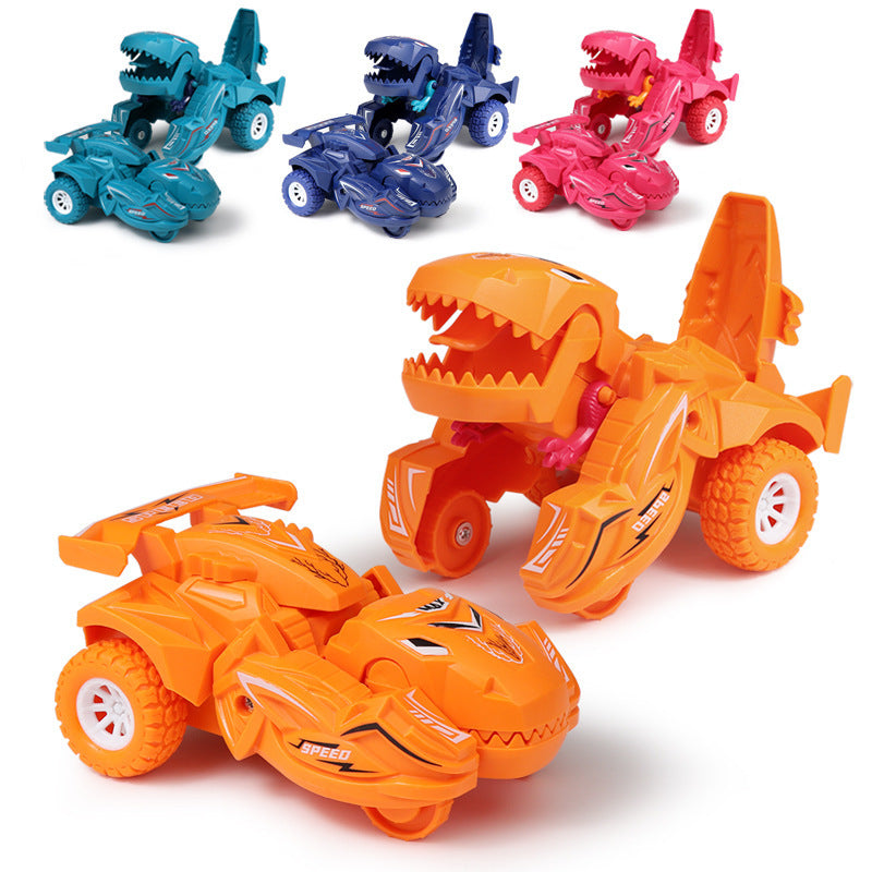 Children's dinosaur toys deformation toy car inertia scooter model dinosaur shape cross-border toy LuxuryLifeWay Online Store