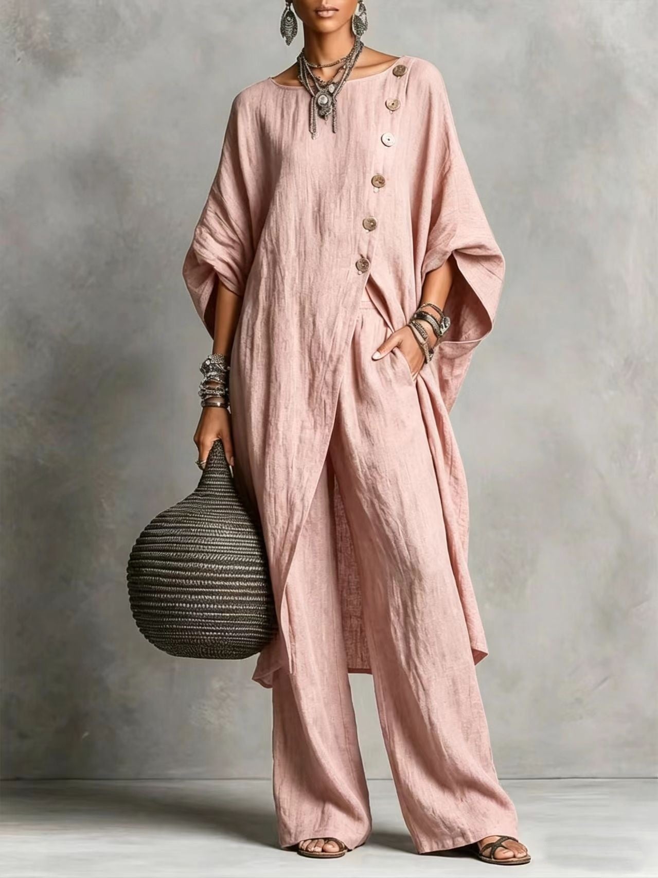 Women's Irregular Casual Shirt Set NorixaFashion.com