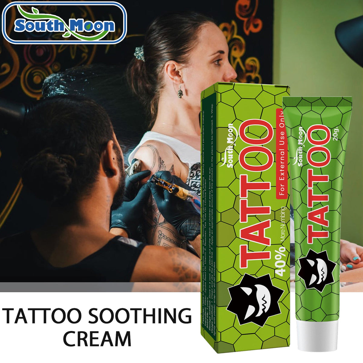 Relieve Tattoo Puncture Pain, Relieve Pain, Repair Skin Care, Relieve Cream, Skin Soothing Cream 20g 1 Box Tri Light Beauty