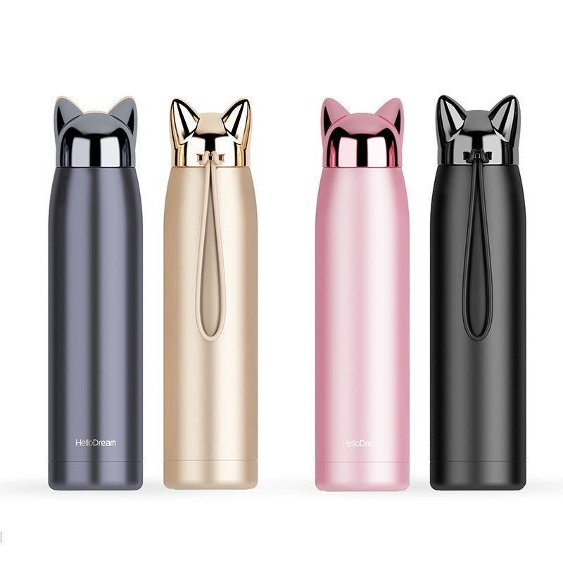 Cartoon Lightning Fox Insulated Water Bottle LadyShow.Store