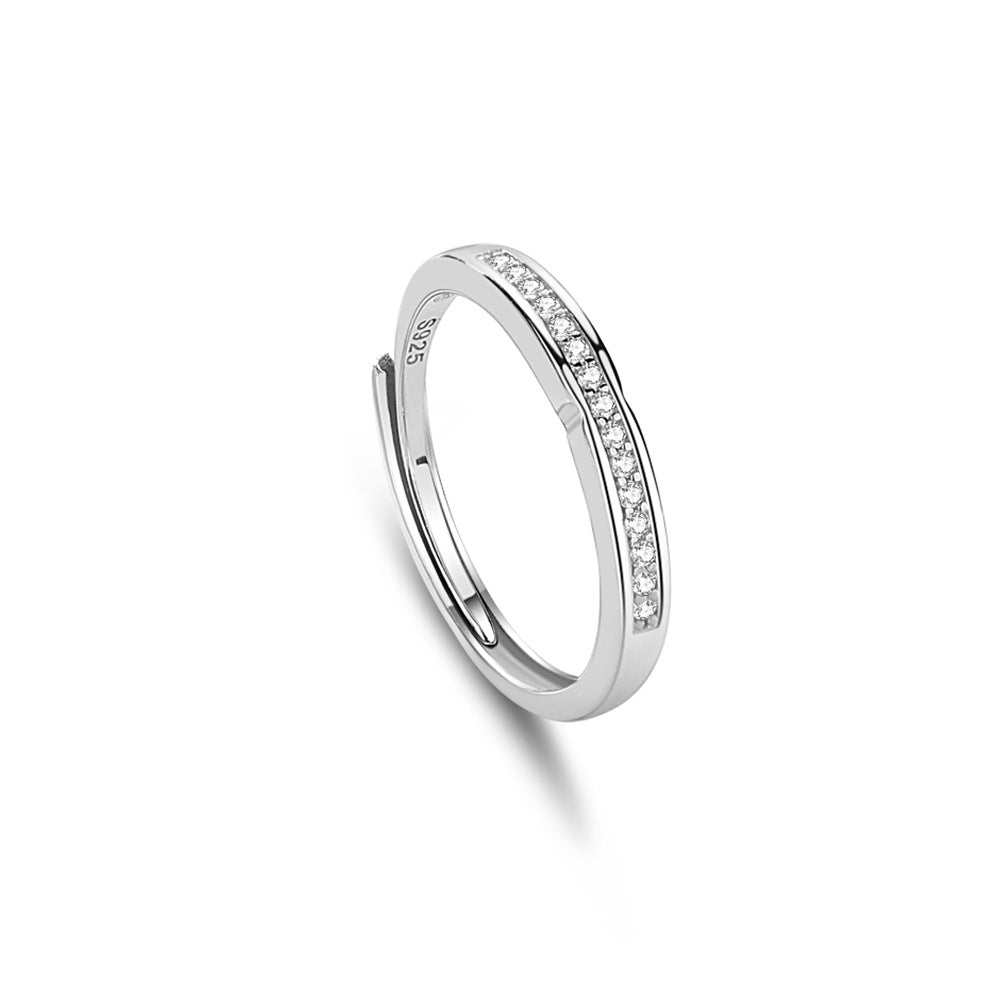 S925 Silver Adjustable Ring For Couples LadyShow.Store