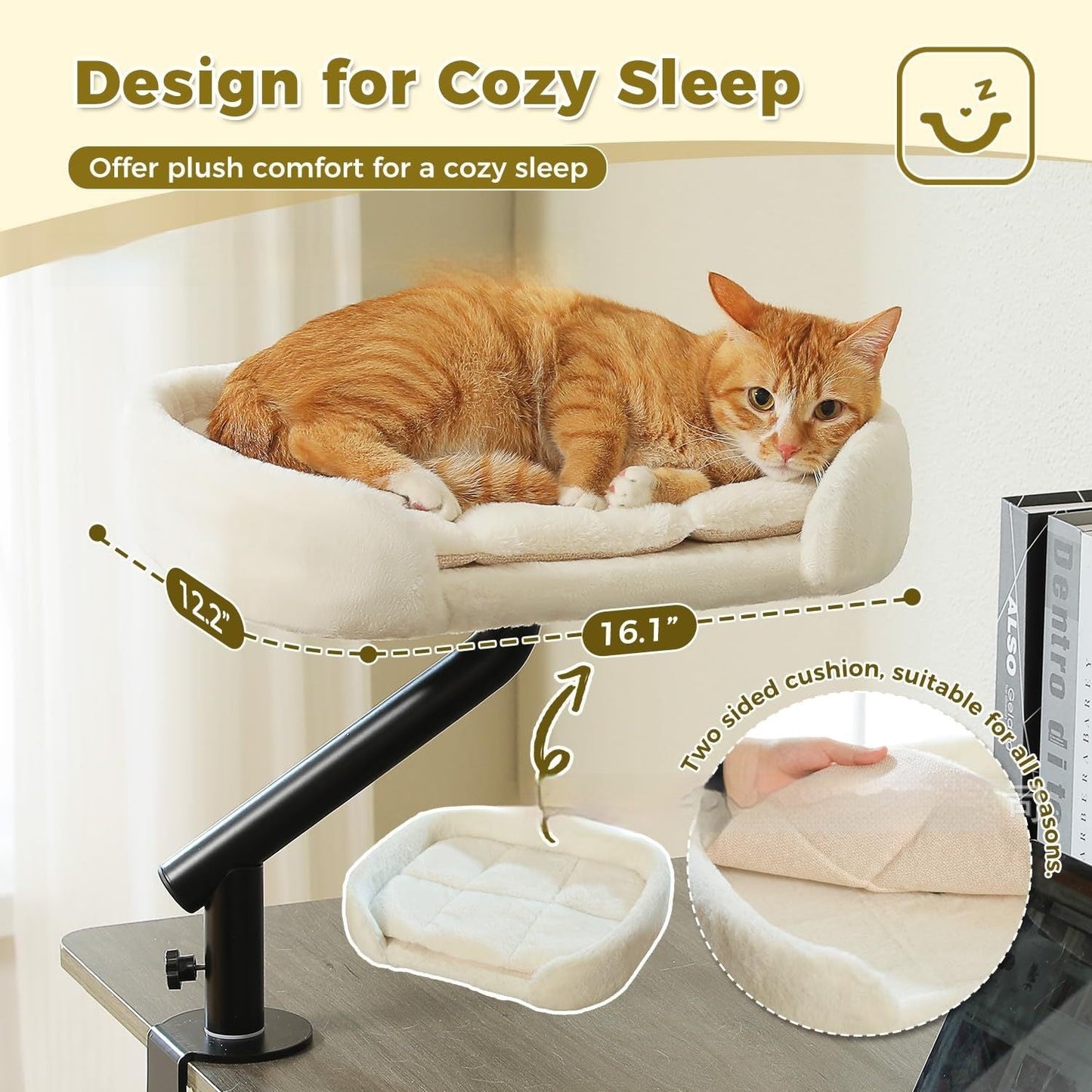 Desktop Cat Bed With Rotating And Adjustable-height Pet Cat Climbing Pets Fashion