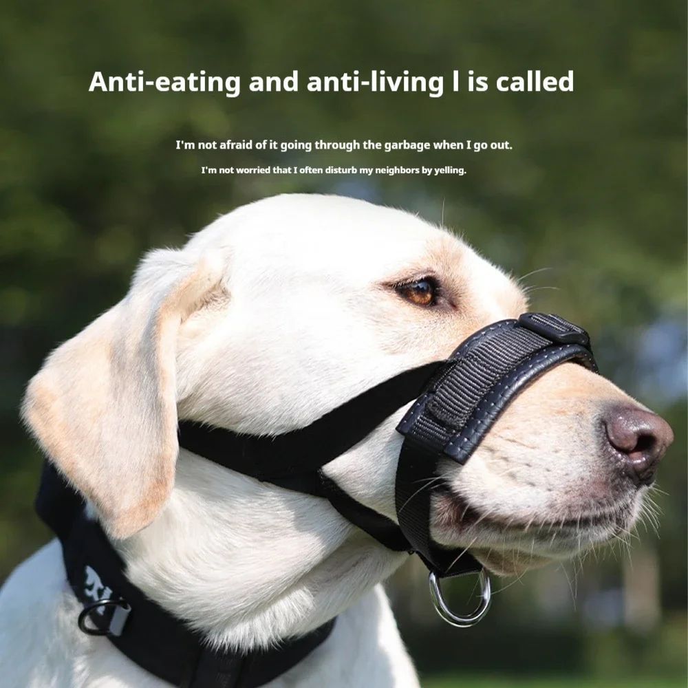 Dog Muzzle Adjustable Anti-bite Anti-barking Dog Muzzle Thickened Soft Foam Anti-feeding Dog Muzzle Pets Fashion