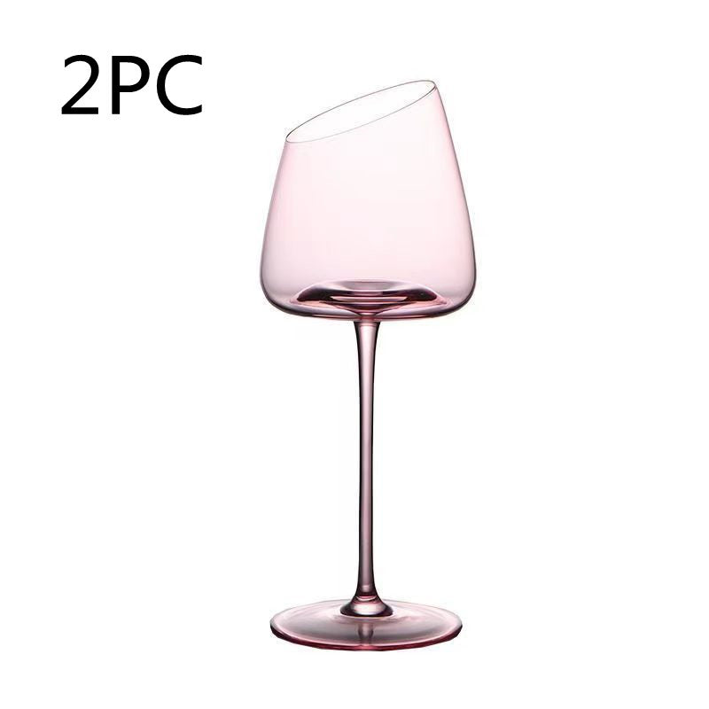 Flamingo Red Wine Oblique Mouth Glass Tall Cup LuxuryLifeWay Online Store