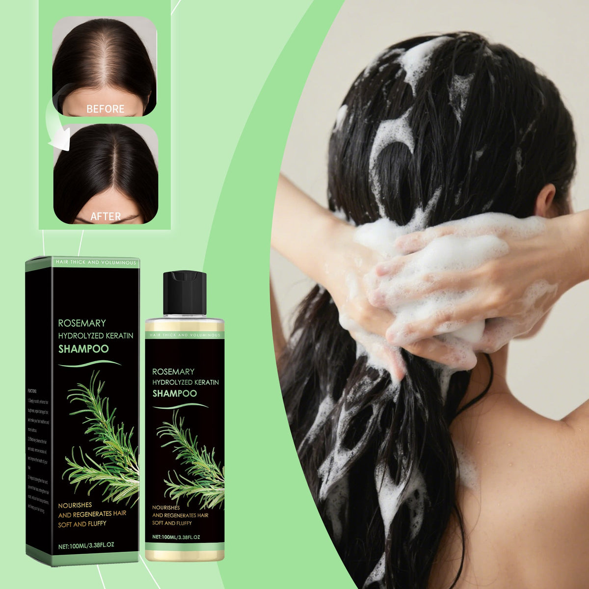 Rosemary Thickening Shampoo 1 00ml 1box Tri Light Beauty