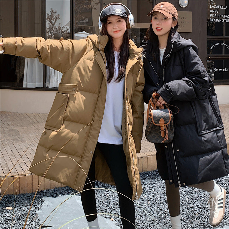 Thick Hooded Loose Pocket Padded Jacket Pi-Mart