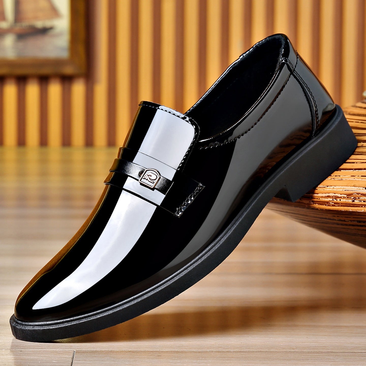 Dress Leather Shoes With A Mirror Like Slip On Design Best YouTube Store
