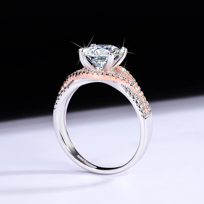 Moissanite Female Diamond Silver Ring LadyShow.Store
