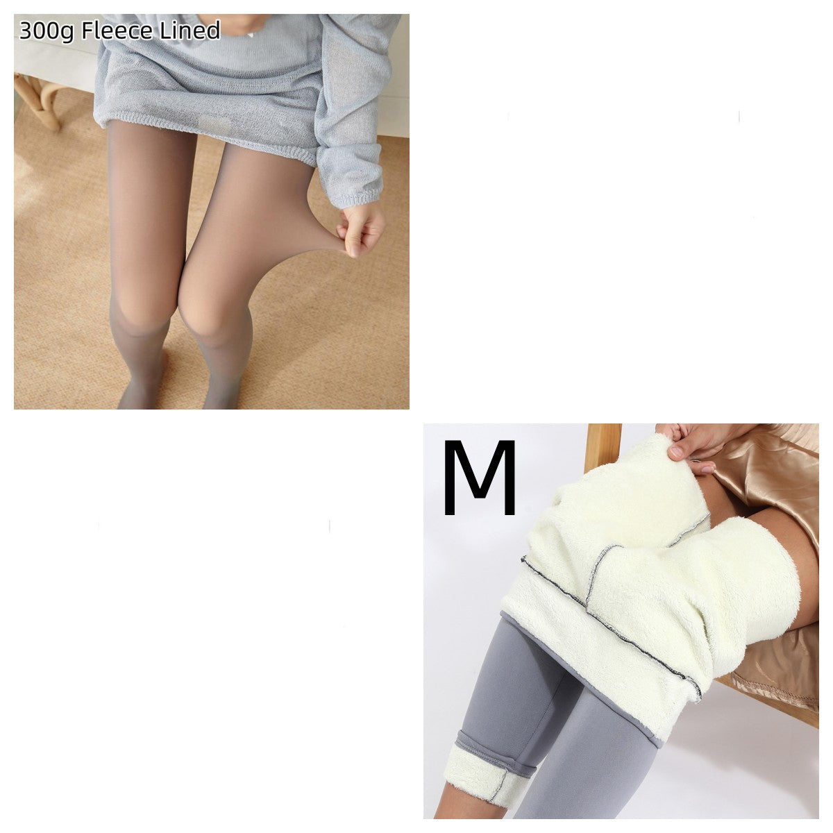 Fleece-lined Thickened Sheer Tights Leggings Transparent One-piece Pantyhose Superb Fleshcolor Pantynose NorixaFashion.com