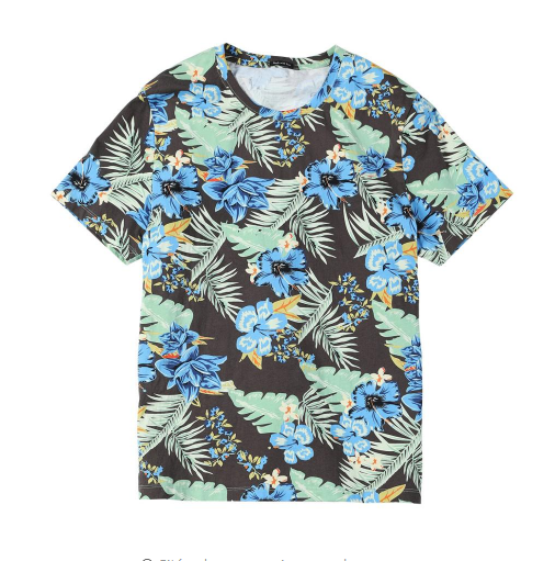 Round Neck All Over Print T-Shirt Pi-Mart