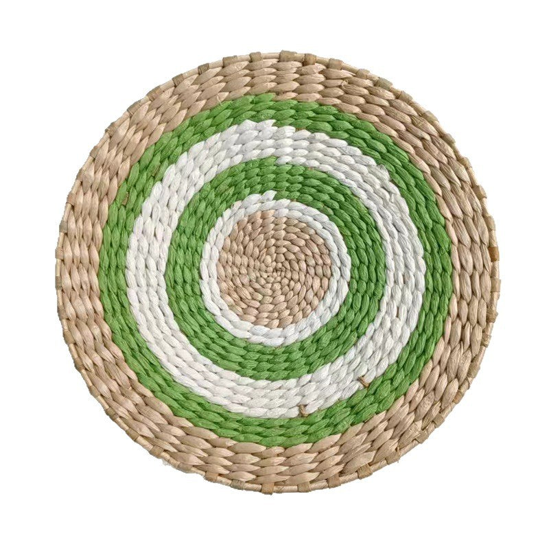 Woven Straw Wall Decor Round Living Room Ornament Wall Hanging PearlNestDecor.com