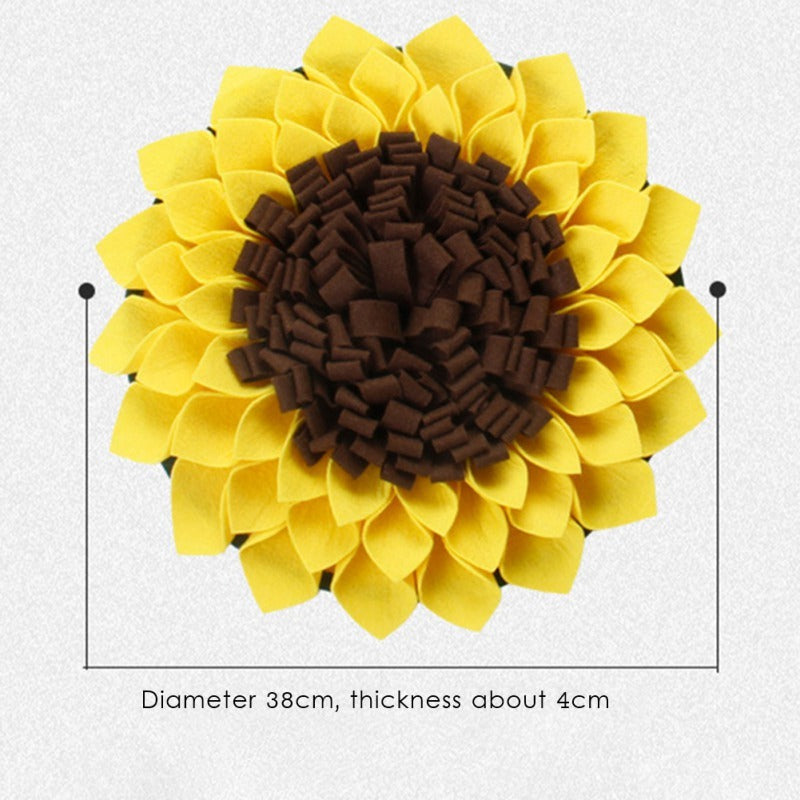 Non Slip Dog Sniffing Snuffle Mat Washable Sunflower Slow Feeding Food Pet Nosework Training Treat Pets Fashion