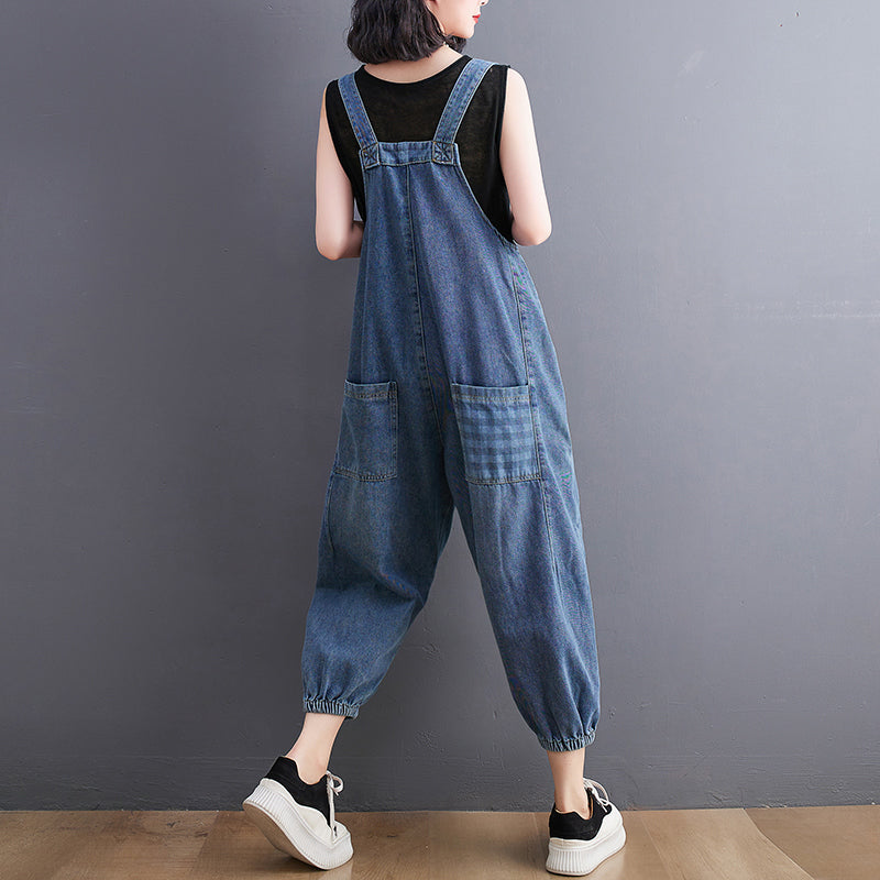Elegant Women's Summer Loose Wide Leg Denim Pants Pi-Mart
