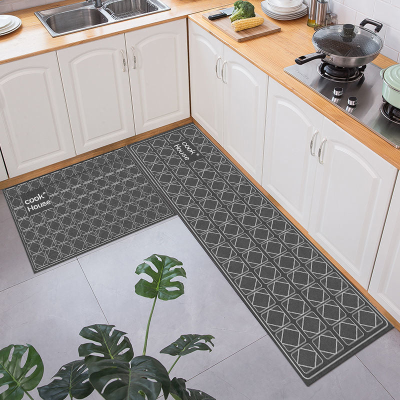 Kitchen Floor Mat Absorbent Oil Absorption Carpet Bedside Rug Non-slip Mat