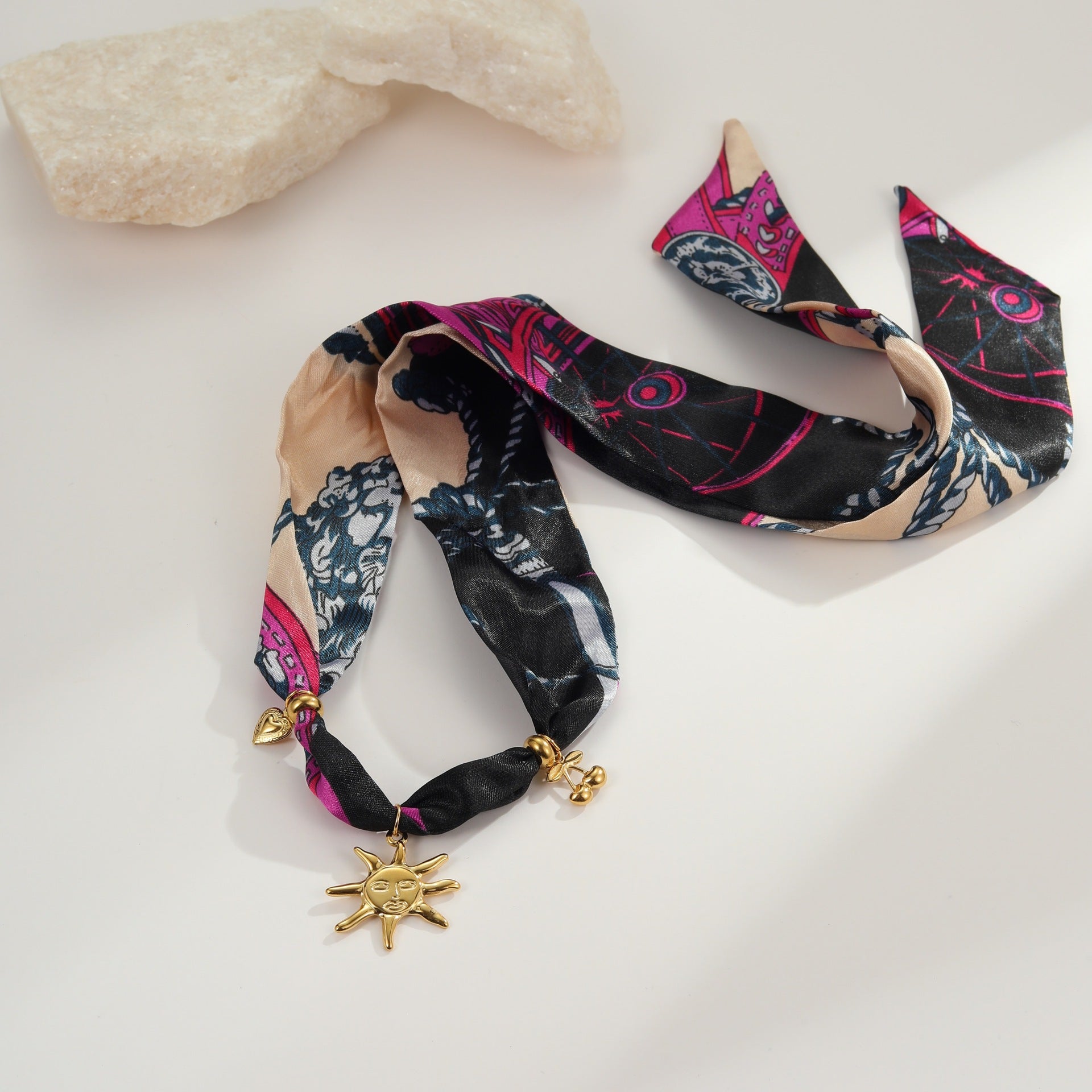Autumn And Winter Scarf Series Sun Pendant Necklace High Sense LadyShow.Store