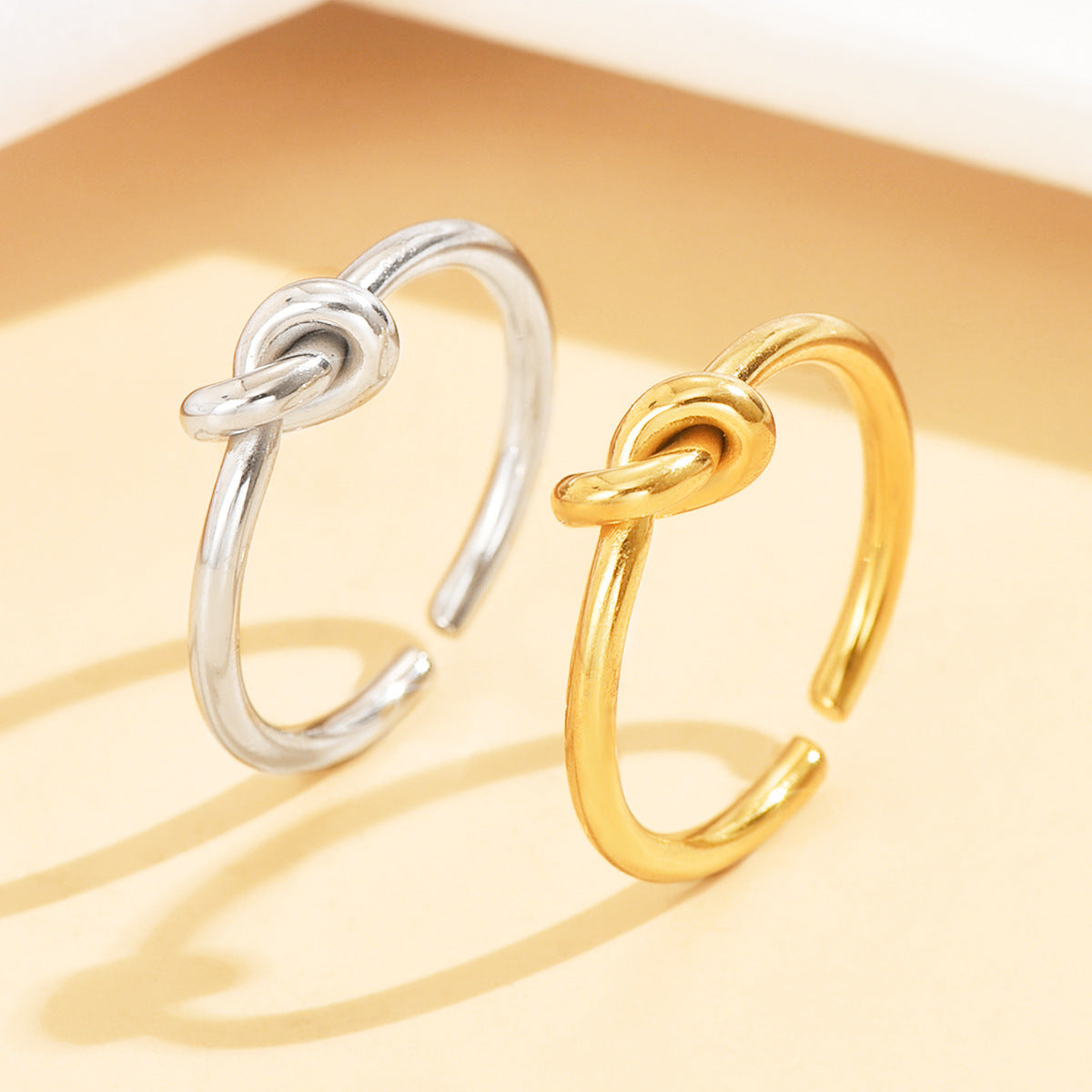 Stainless Steel Ring With A Braided Cord And Adjustable Opening LuxuryLifeWay Online Store