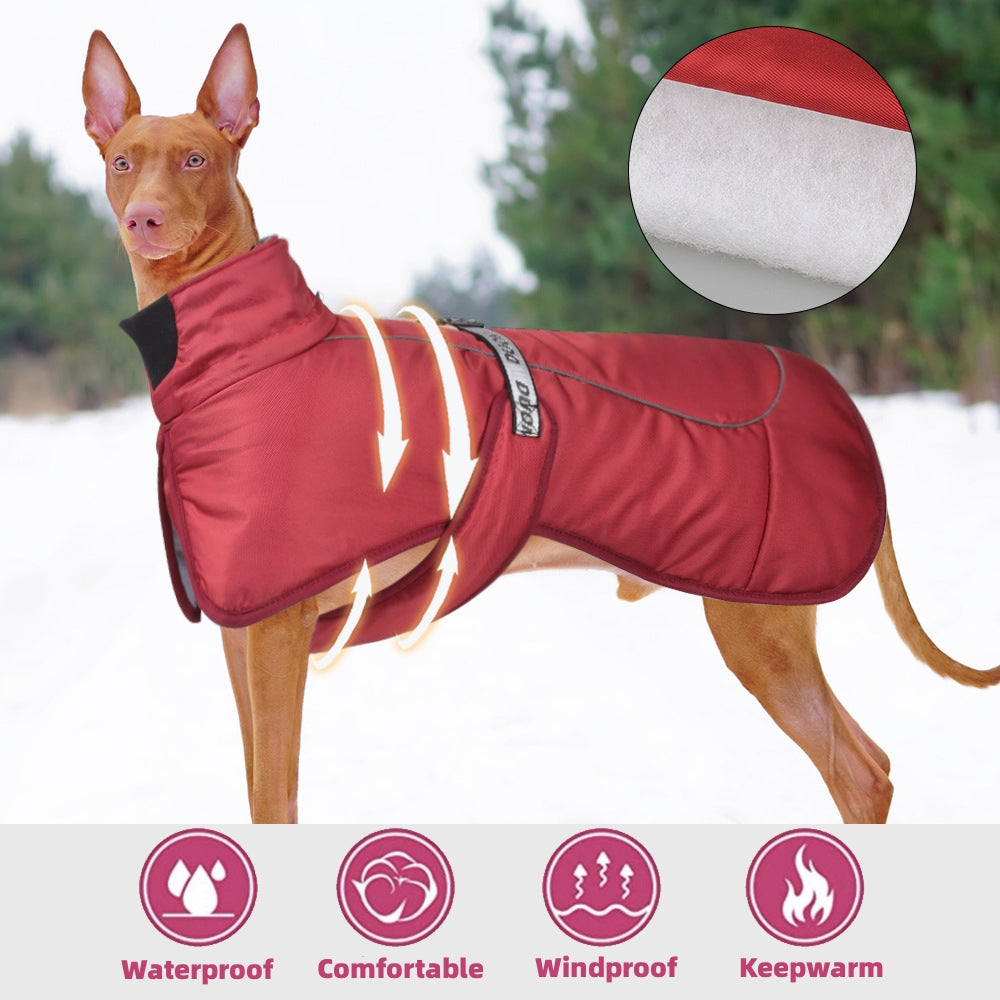 New Dog Clothes Cloak Style Thickened And Warm Pet Keeping Warming Clothes With Reflective Warmth Pet Supplies Pets Fashion