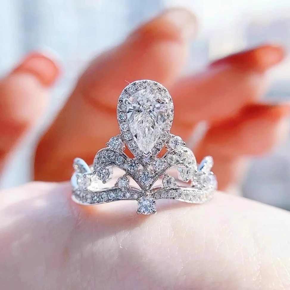 S925 Sterling Silver Moissanite Ring LadyShow.Store