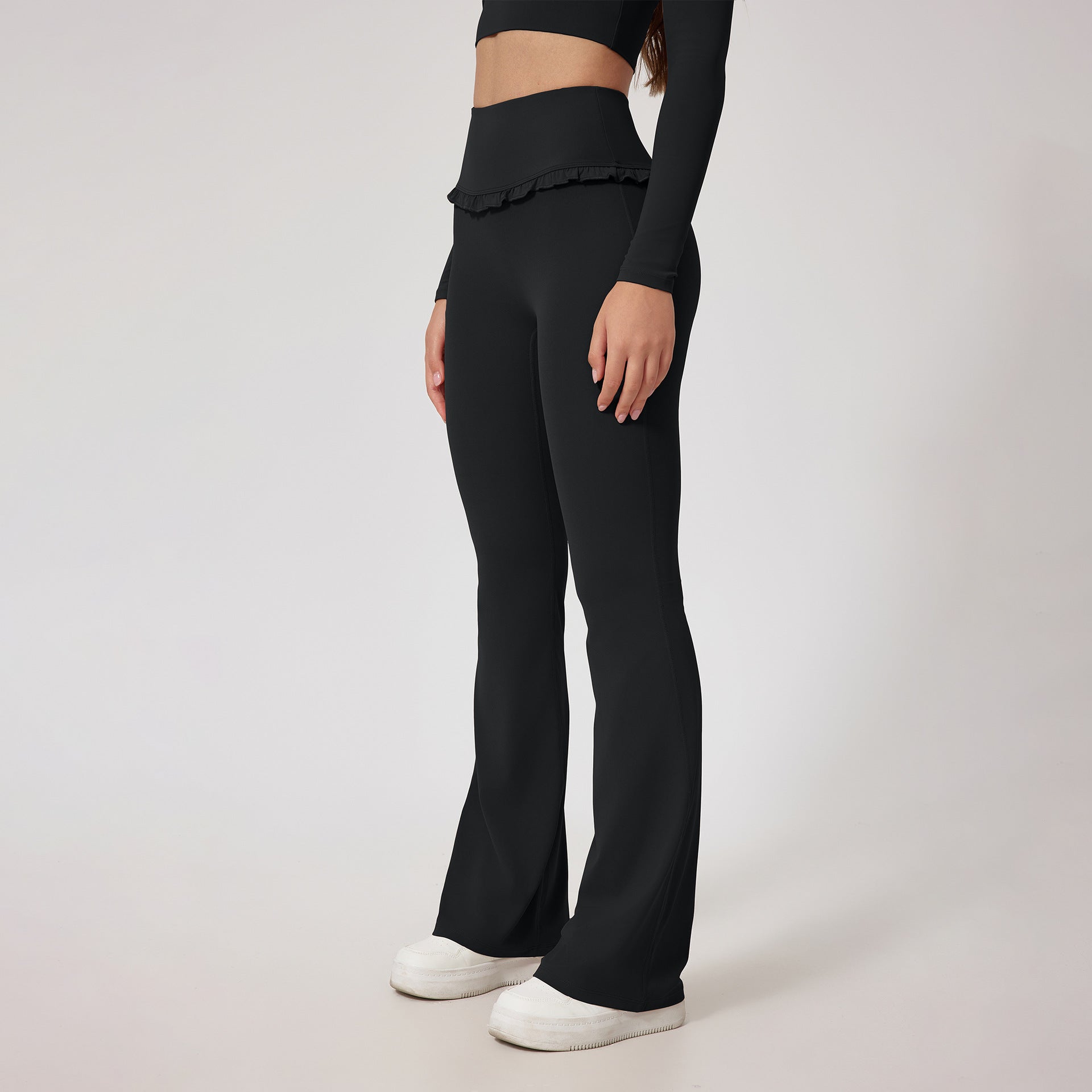 High Waist Hip Lift Lace Nude Feel Yoga Pants Running Fitness LadyShow.Store