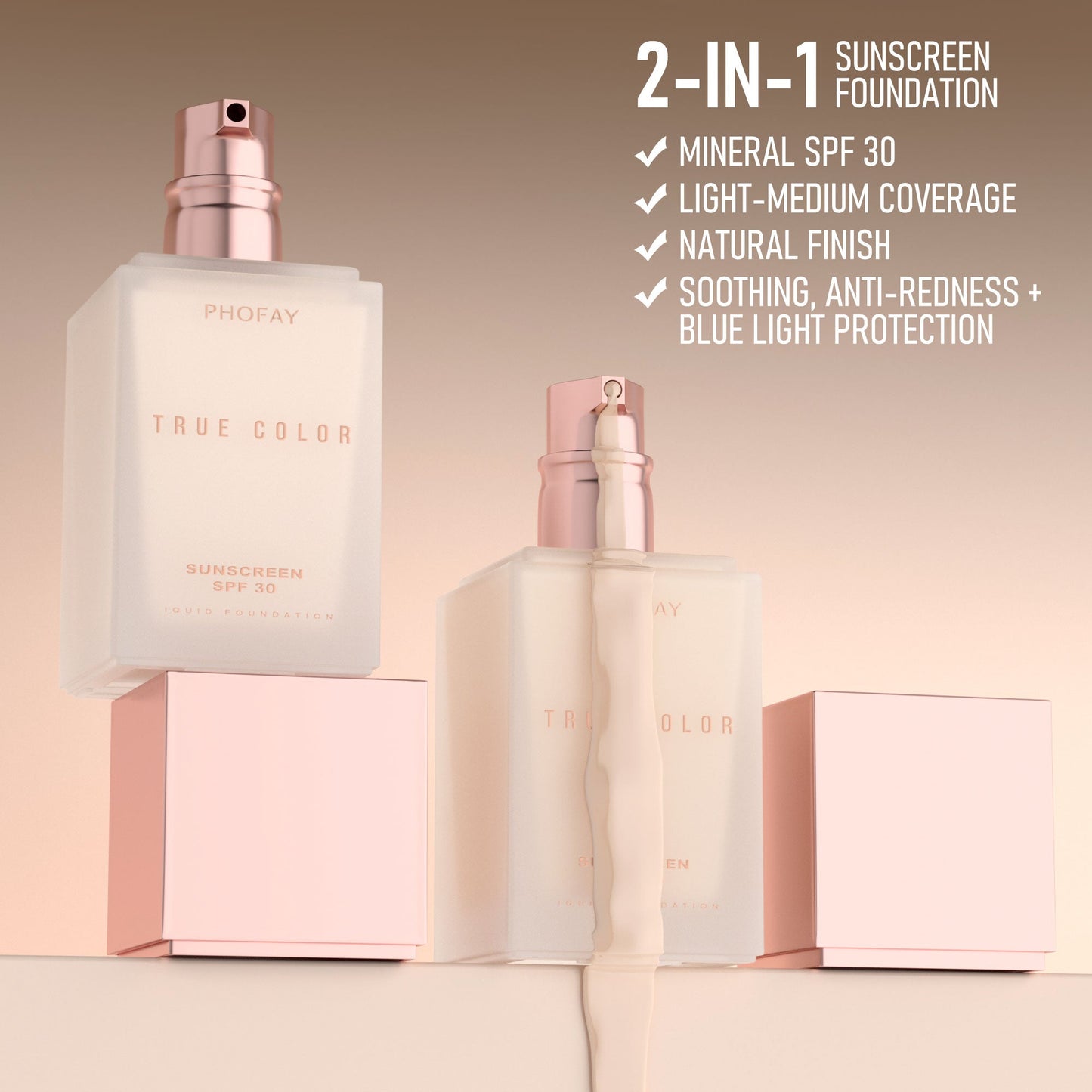 MATTE SUNSCREEN LIQUID FOUNDATION SPF 30 LadyShow.Store