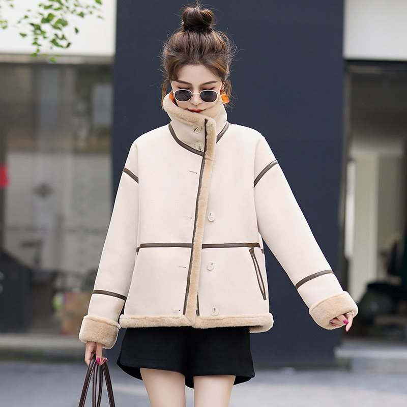 Lamb Wool Deerskin Velvet Beautiful Motorcycle Clothing Top Best YouTube Store