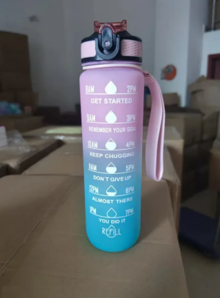Gradient Color Sports Water Bottle LadyShow.Store
