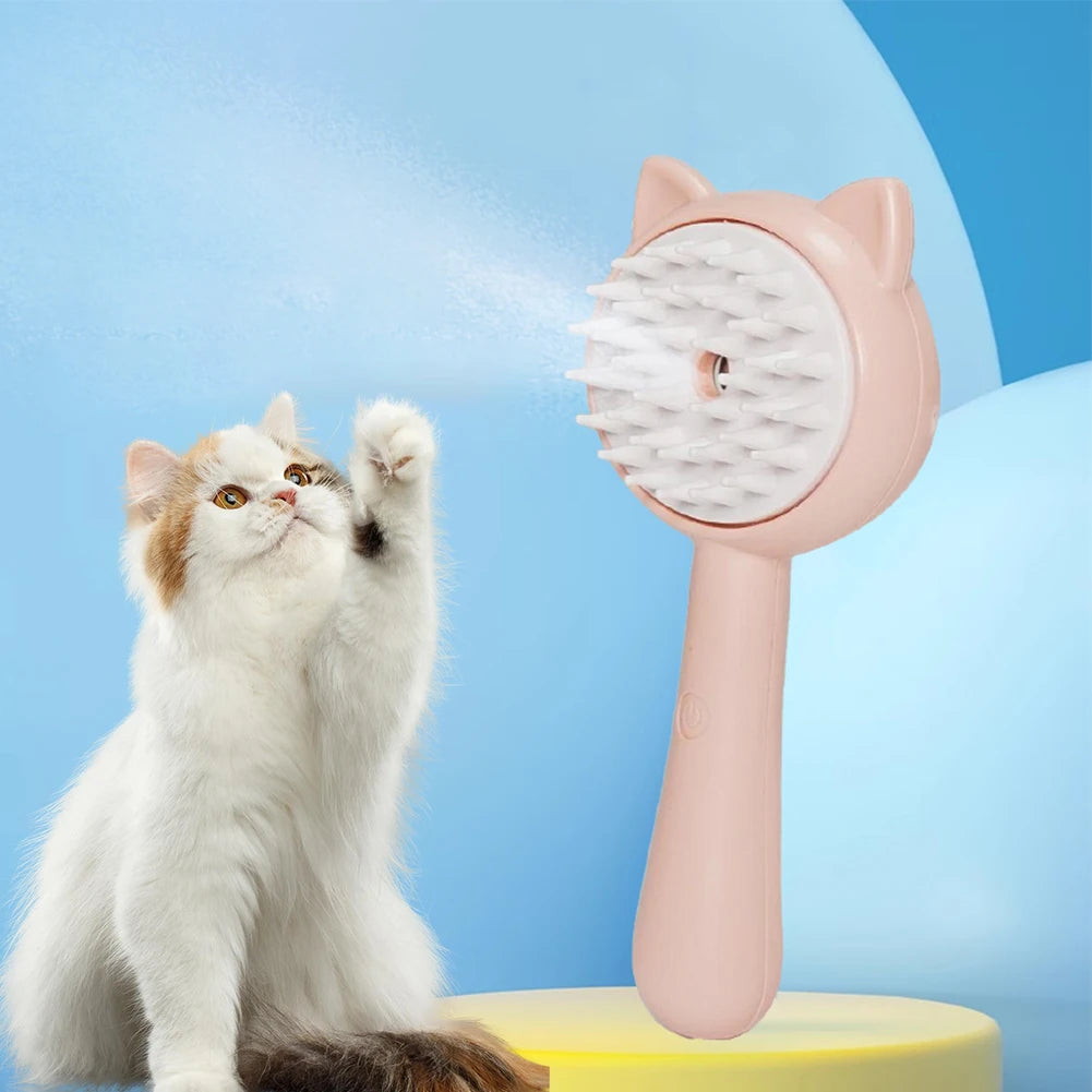 Hair Cleaning Brush With Mist Multifunctional Cat Grooming Brush Rechargeable Self Cleaning Slicker Brush For Pets Dogs & Catsb Pet Products Pets Fashion