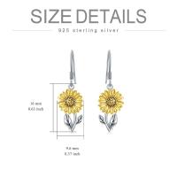 925 Sterling Silver Sunflower Dangle Earrings for Women Girls Teen LadyShow.Store