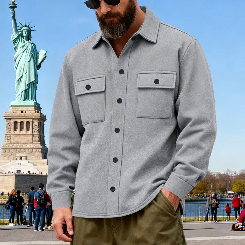 American Heavyweight Loose Fleece-lined Men's Outdoor Workwear Warm Jacket LuxuryLifeWay Online Store