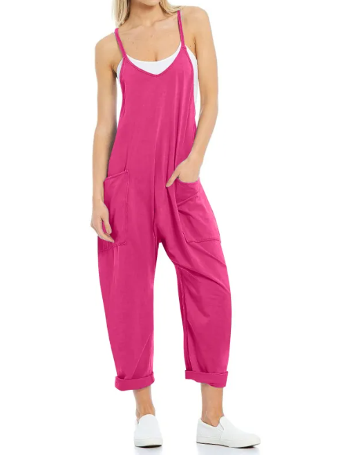 Women's Pocket Knit Jumpsuit Pi-Mart