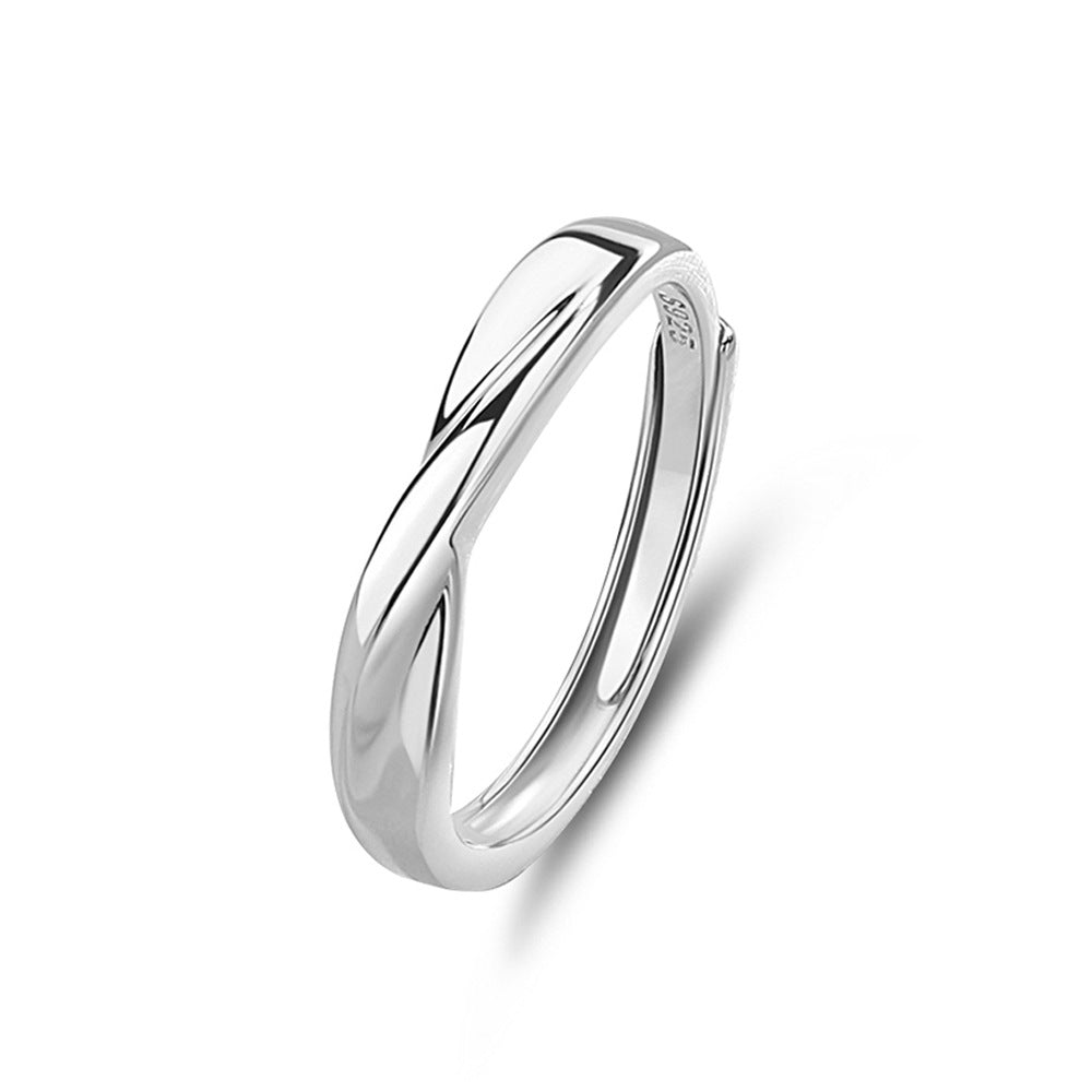 S925 Silver Adjustable Ring For Couples LadyShow.Store