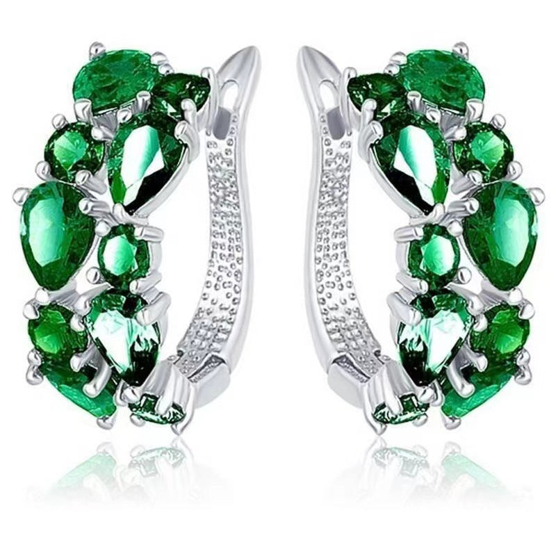 Diamond Crystal Zircon Ear Clip Affordable Luxury Earrings Women CJD