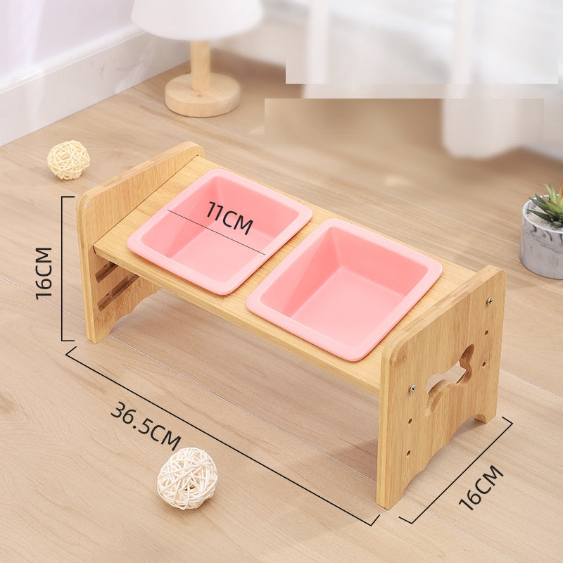 Adjustable Cat Bowl Dog Bowl Neck Protector Pet Supplies Pets Fashion