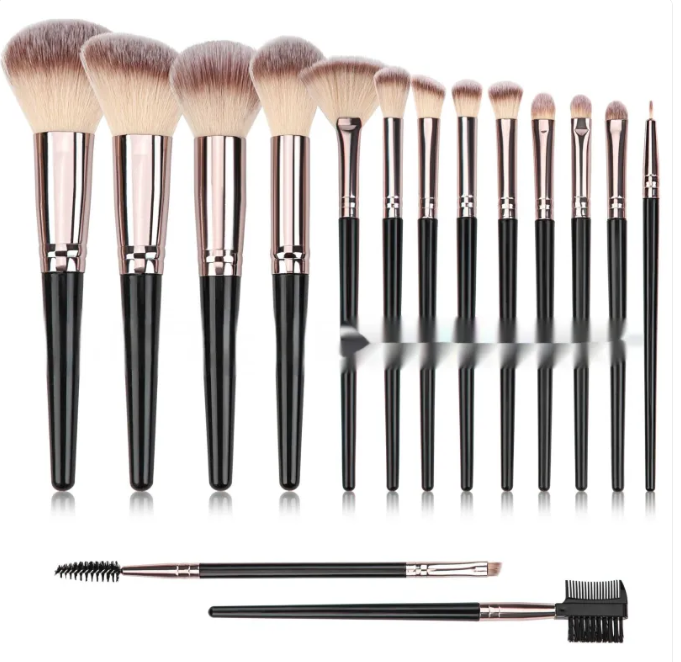Black Makeup Brush Set – Face & Eyes LadyShow.Store