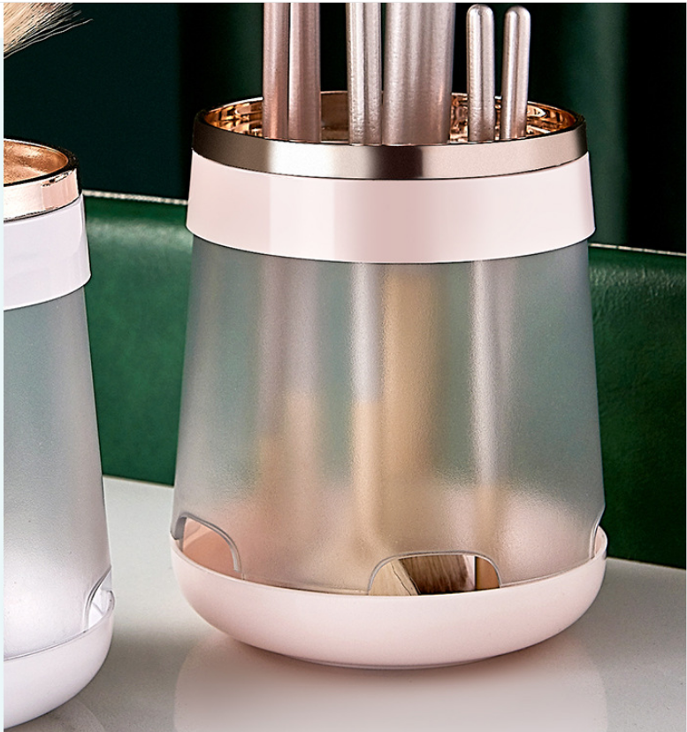 Makeup Brush Storage Box Dustproof Household Portable With Cover CJD2