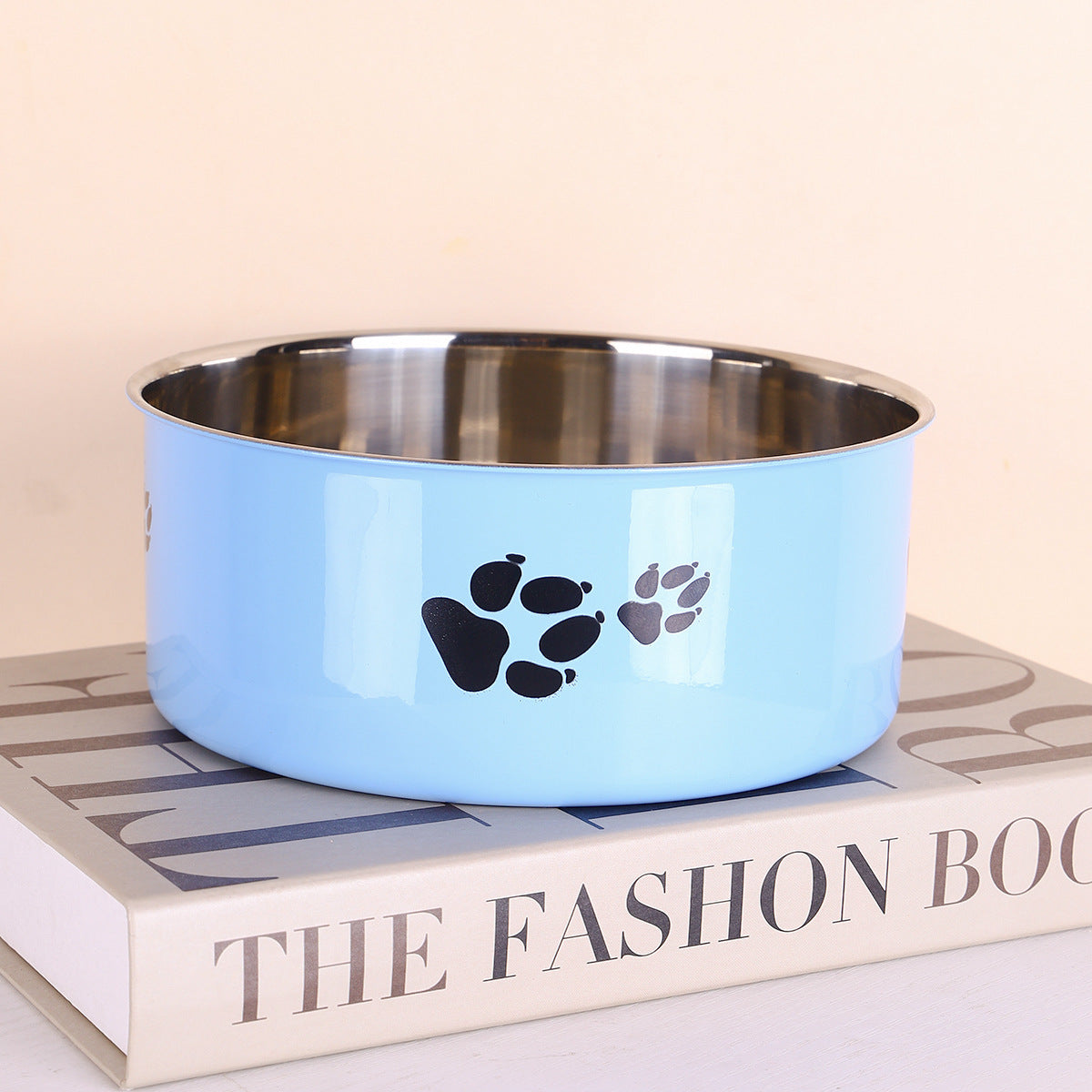 Stainless Steel Dog Bowl Large Capacity Anti-tumble Cat Bowl Pets Fashion