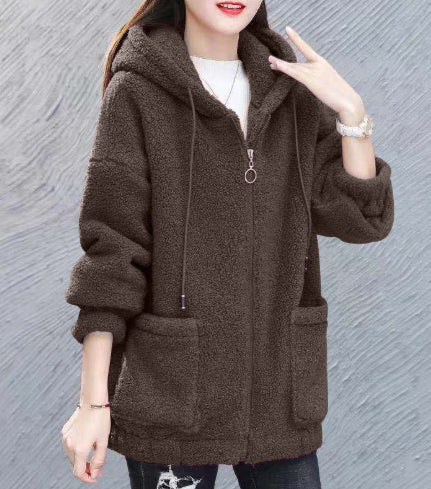 Cardigan Buttonless Printed Loose Top CJD