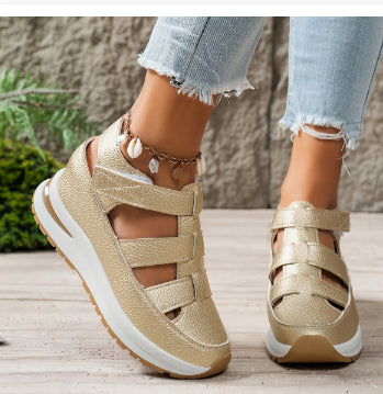 Summer Wedge Baotou Hollow Women's Breathable Shoes CJD
