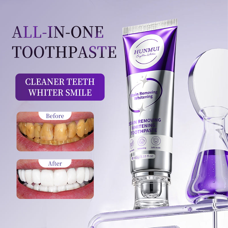 HUNMUI Stain-Removing Whitening Toothpaste Jasmine Scent Tri Light Beauty