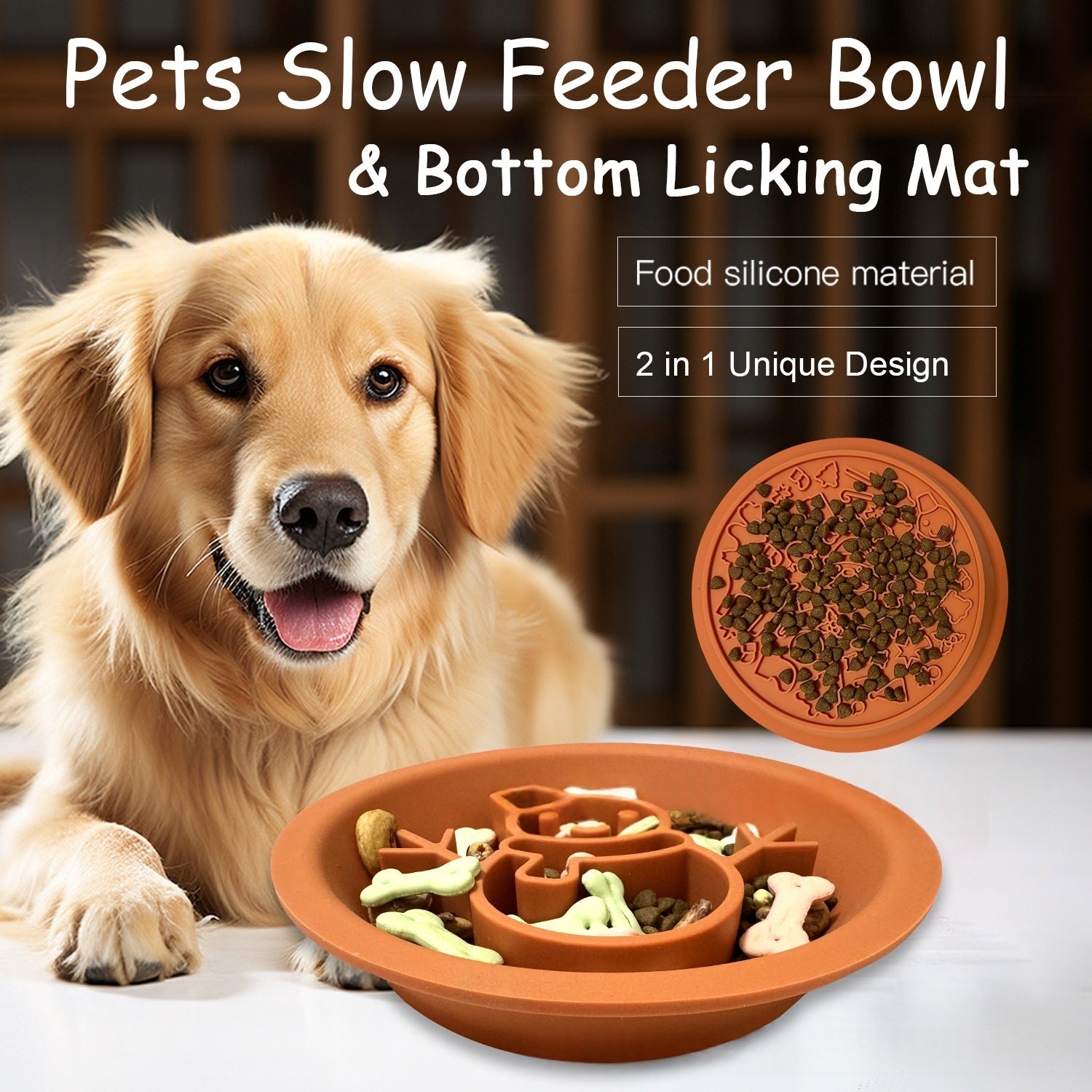 Slow-feeding Bowl Silicone Pet Supplies For Cats And Dogs Pets Fashion