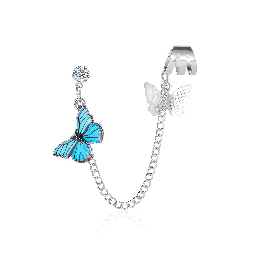Fantasy Single Colorful Butterfly Earring